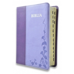 Biblie mica lux, coperta color doua nuante mov, fara fermoar